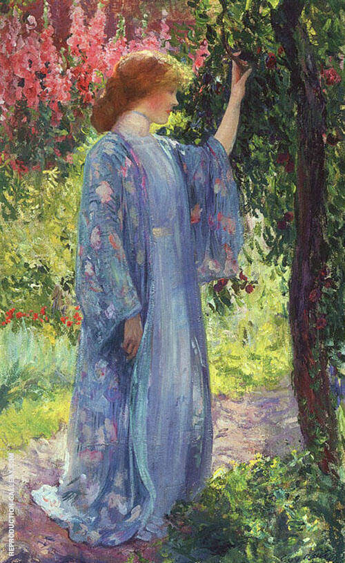 The Blue Kimono 1909 by Guy Rose | Oil Painting Reproduction