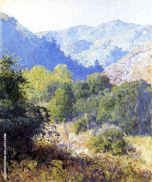 View in The San Gabriel Mountains By Guy Rose