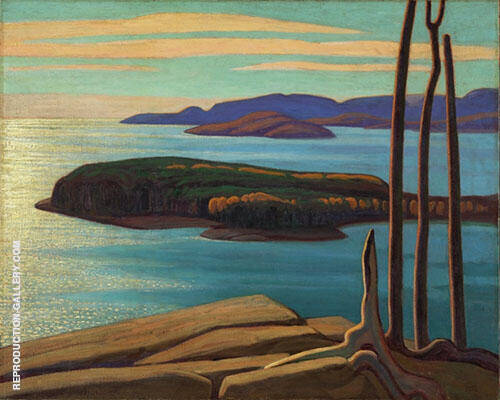 Afternoon Sun North Shore Lake Superior 1924 | Oil Painting Reproduction