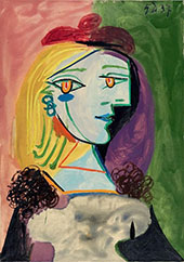 Girl with Red Beret and Pom Pom 1937 By Pablo Picasso
