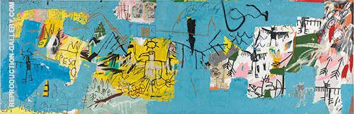 Untitled 1982 L.A. Painting By Jean Michel Basquiat