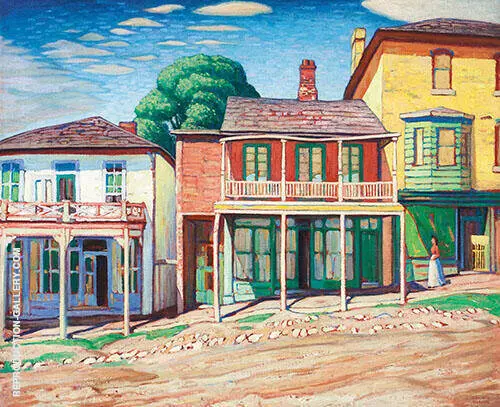 Street in Barrie Ont 1919 By Lawren Harris