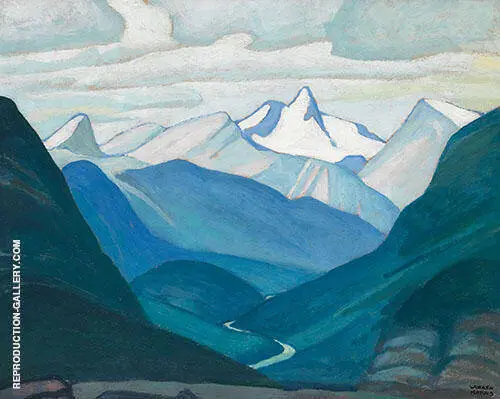 Yoho Valley and Isolation Peak Mountain Sketch XLV 1928 By Lawren Harris