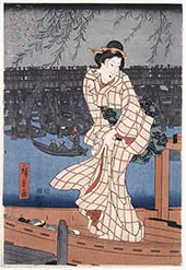 Evening on The Sumida Rivers By Hiroshige