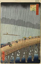 Sudden Shower Over Shon Ohashi Bridge and Atake 1857 By Hiroshige