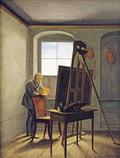 Caspar David Friedrich in his Studio 1819 By Caspar David Friedrich