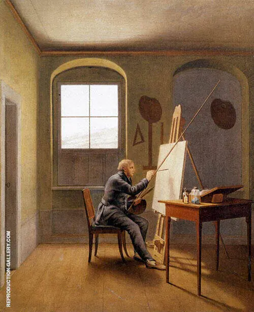 Caspar David Friedrich in his Studio 1819 II By Caspar David Friedrich