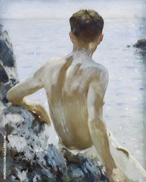 Beach Study 1928 By Henry Scott Tuke