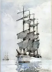 Four Masted Barque By Henry Scott Tuke