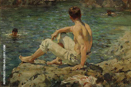 Green and Gold 1920 By Henry Scott Tuke