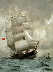 Rounding the Manacle Buoy 1888 By Henry Scott Tuke