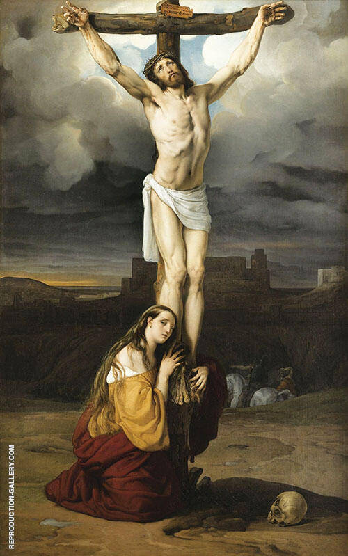 Crucifixion with Mary Magdalene | Oil Painting Reproduction