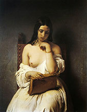 Meditation 1850 By Francesco Hayez