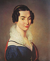 Portrait of Antonietta-Vitali-Sola By Francesco Hayez