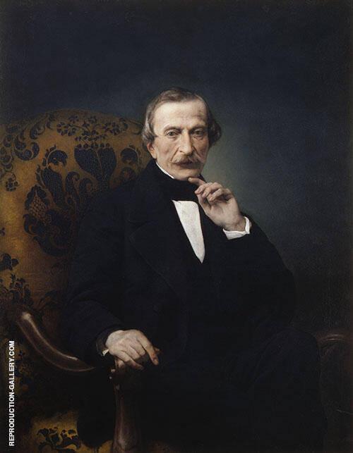 Portrait of Massima d'Azeglio 1860 | Oil Painting Reproduction