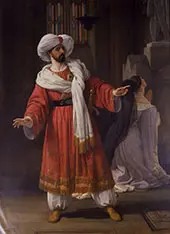 Portrait of Giovanni David as Alessando in Pacini By Francesco Hayez