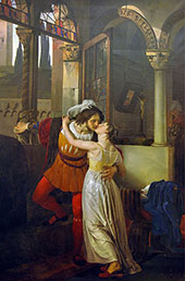 The Last Kiss of Romeo and Juliet 1823 By Francesco Hayez