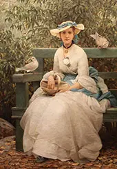 Feeding the Doves By George Dunlop Leslie