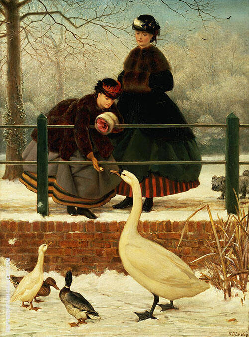 Frozen Out by George Dunlop Leslie | Oil Painting Reproduction