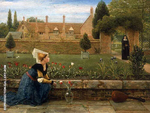 In a Convent Garden By George Dunlop Leslie