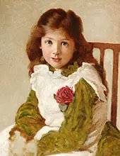 Portrait of the Artist's Daughter Alice By George Dunlop Leslie