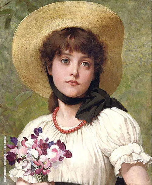 Sweetpeas By George Dunlop Leslie