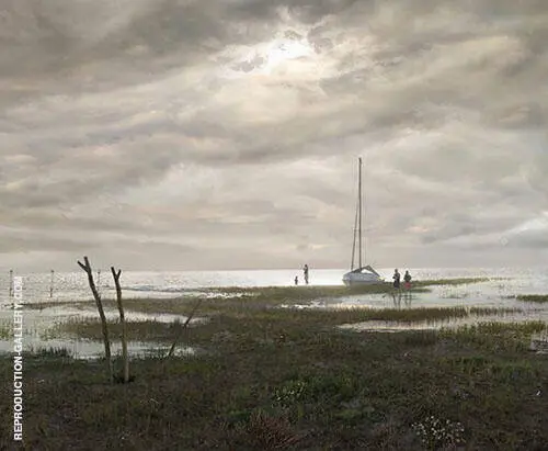 Flat Country Shank at Bay of Greifswald c1830 By Caspar David Friedrich