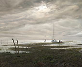 Flat Country Shank at Bay of Greifswald c1830 By Caspar David Friedrich