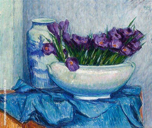 Blue Crocuses by Karl Nordstrom | Oil Painting Reproduction