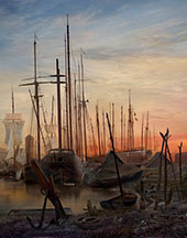 Greifswalder Hafen II 1820 By Caspar David Friedrich