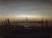 Greifswald in Moonlight 1817 By Caspar David Friedrich