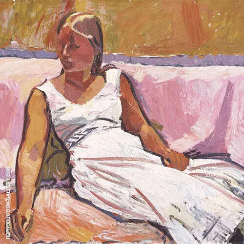 Girl Sitting 1915 By Cuno Amiet