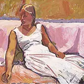 Girl Sitting 1915 By Cuno Amiet