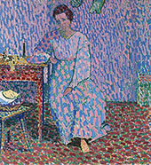 Anna Amiet Sitting at the Table 1906 By Cuno Amiet