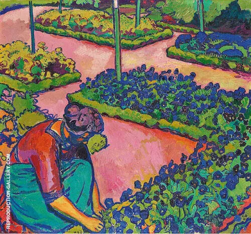 Anna Amiet in the Garden 1912 By Cuno Amiet