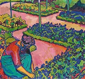 Anna Amiet in the Garden 1912 By Cuno Amiet