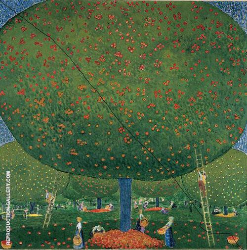 Apfelernte 1907 by Cuno Amiet | Oil Painting Reproduction