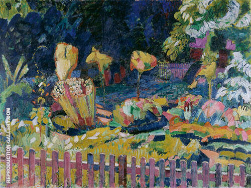 Bauerngarten 1918 by Cuno Amiet | Oil Painting Reproduction