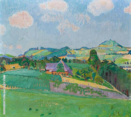 Landscape Oschwand by Cuno Amiet | Oil Painting Reproduction