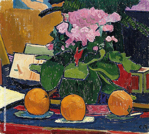 Still Life with Oranges 1907 by Cuno Amiet | Oil Painting Reproduction