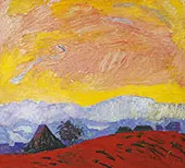 Winter Landscape Red 1928 By Cuno Amiet