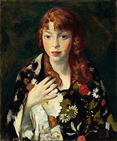 Edna Smith in a Japanese Wrap 1915 By Robert Henri
