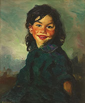 Laughing Gipsy Girl 1913 By Robert Henri