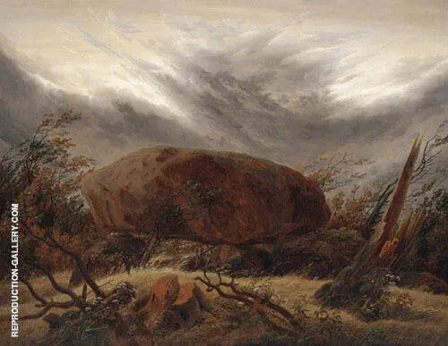 Huenengrab im Herbst By Caspar David Friedrich