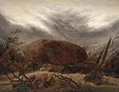 Huenengrab im Herbst By Caspar David Friedrich