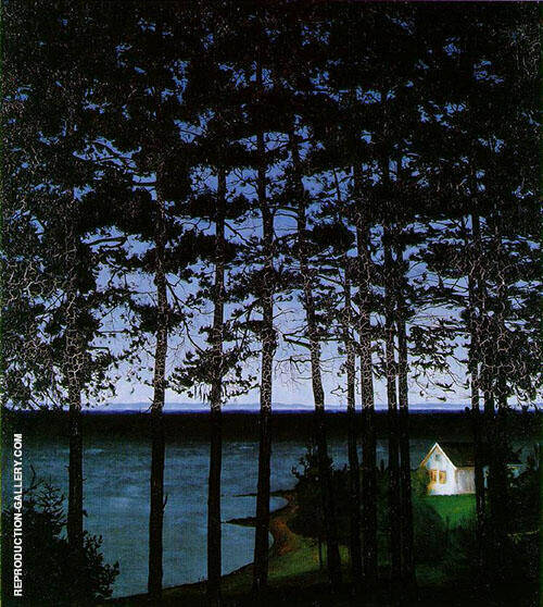 Fisherman's Cottage 1906 by Harald Sohlberg | Oil Painting Reproduction