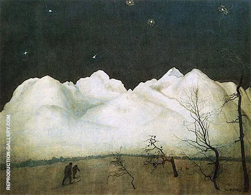 Winter Night in the Mountains 1911 By Harald Sohlberg