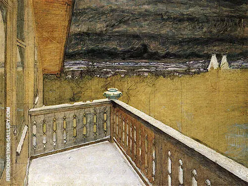 Winter on the Balcony By Harald Sohlberg