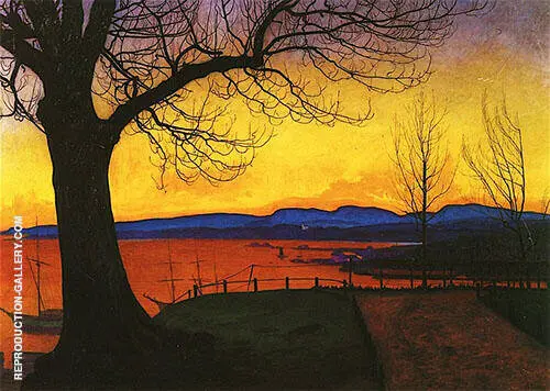 Evening Akershus 1913 By Harald Sohlberg