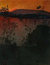 Night Glow 1893 By Harald Sohlberg